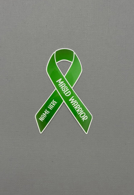MASLD Warrior Custom Ribbon Sticker or Magnet | Metabolic Dysfunction–Associated Steatotic Liver Disease