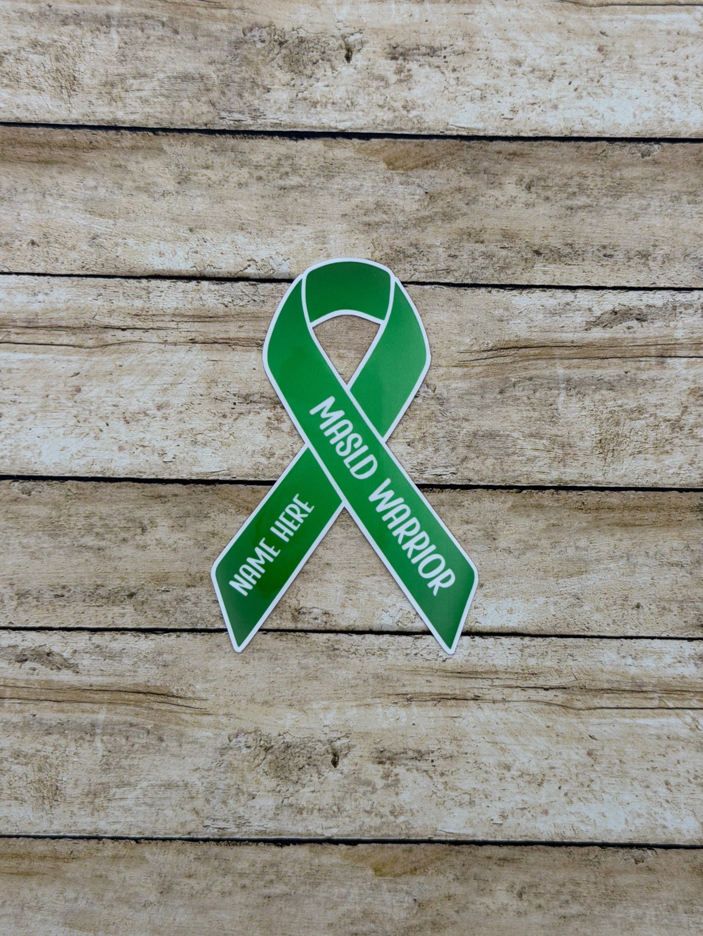 MASLD Warrior Custom Ribbon Sticker or Magnet | Metabolic Dysfunction–Associated Steatotic Liver Disease