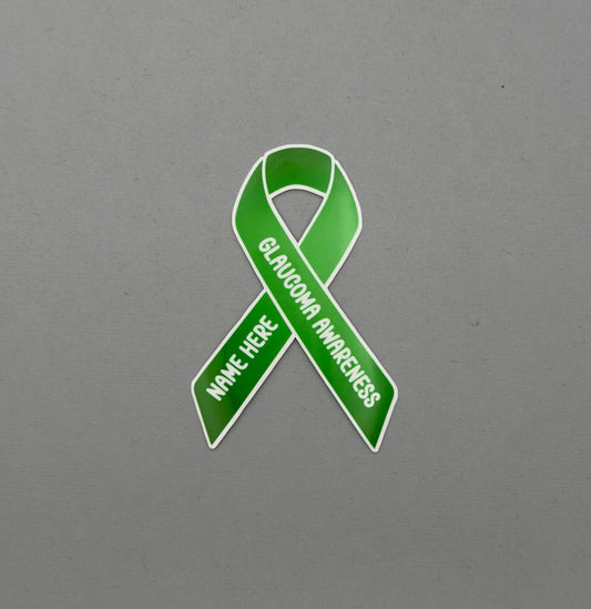 Glaucoma Awareness Custom Ribbon Sticker