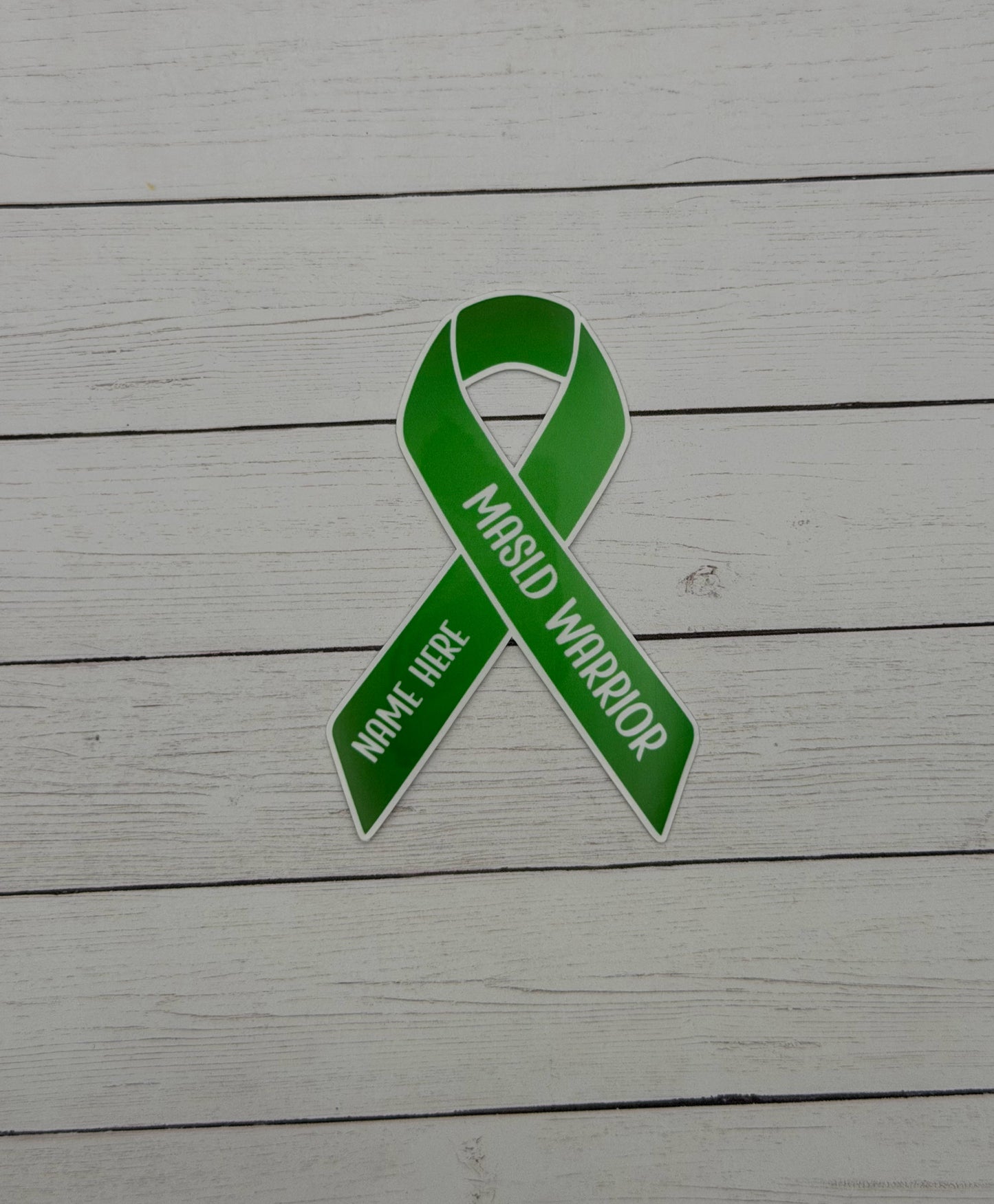 MASLD Warrior Custom Ribbon Sticker or Magnet | Metabolic Dysfunction–Associated Steatotic Liver Disease