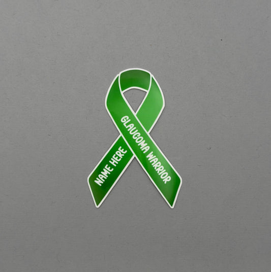 Glaucoma Warrior Custom Ribbon Sticker