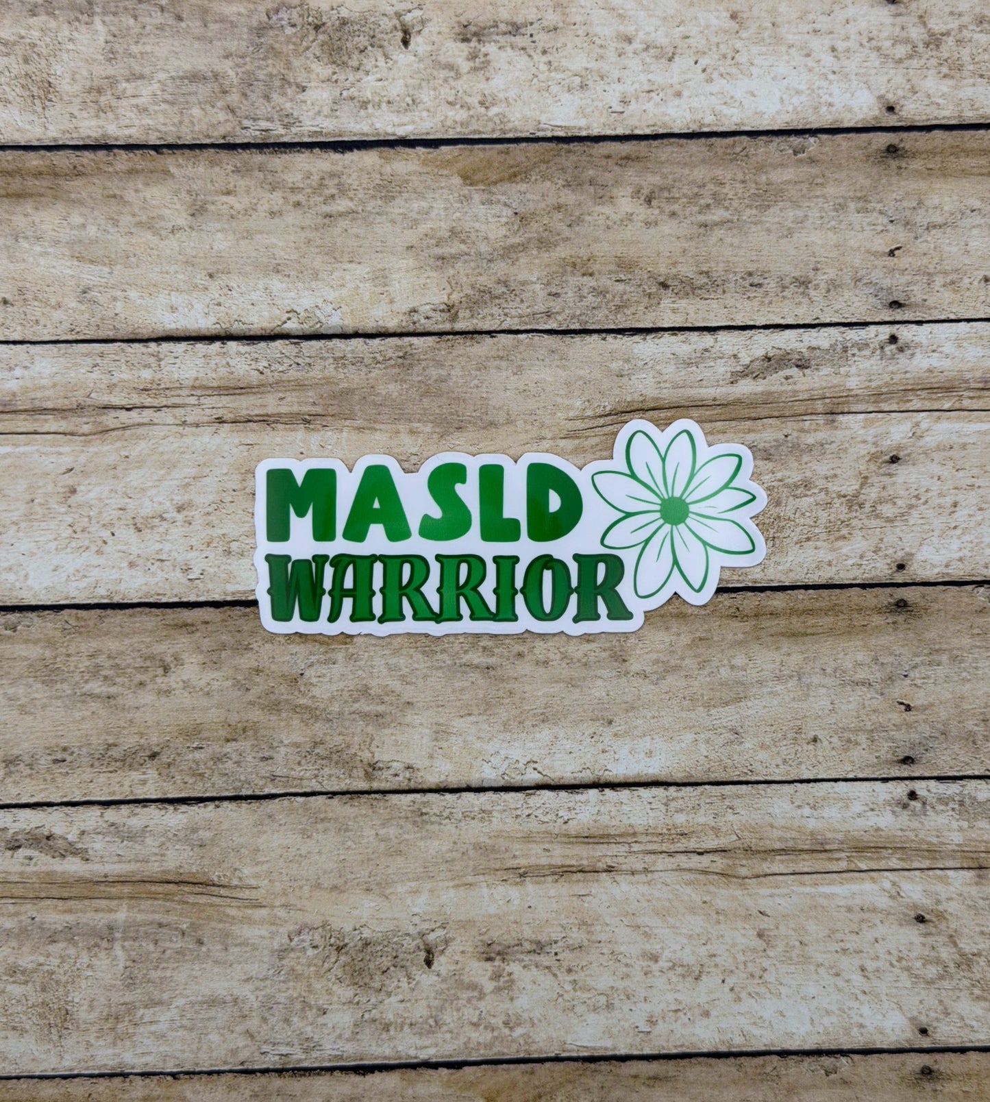 MASLD Warrior Flower Sticker or Magnet  | Metabolic Dysfunction–Associated Steatotic Liver Disease