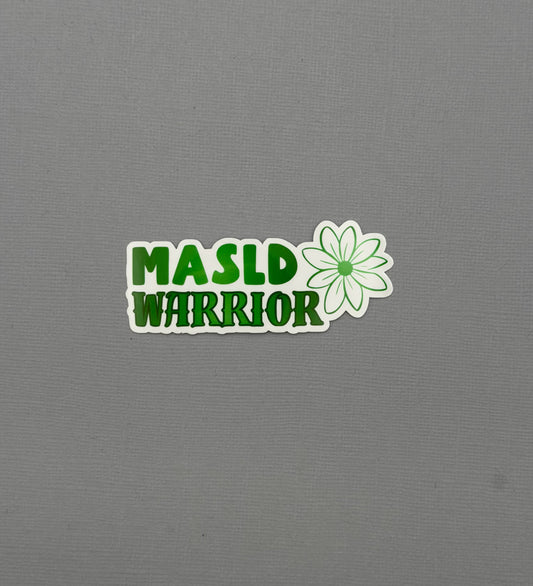 MASLD Warrior Flower Sticker or Magnet  | Metabolic Dysfunction–Associated Steatotic Liver Disease
