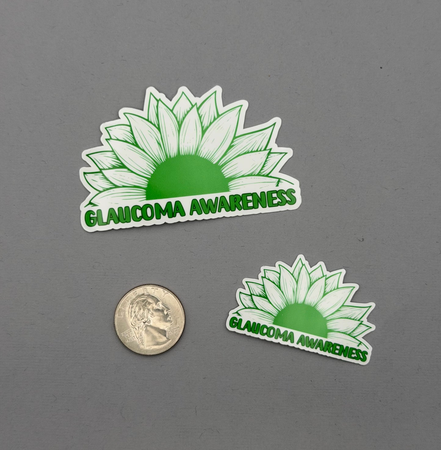 Glaucoma Awareness Sunflower Sticker