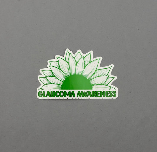 Glaucoma Awareness Sunflower Sticker