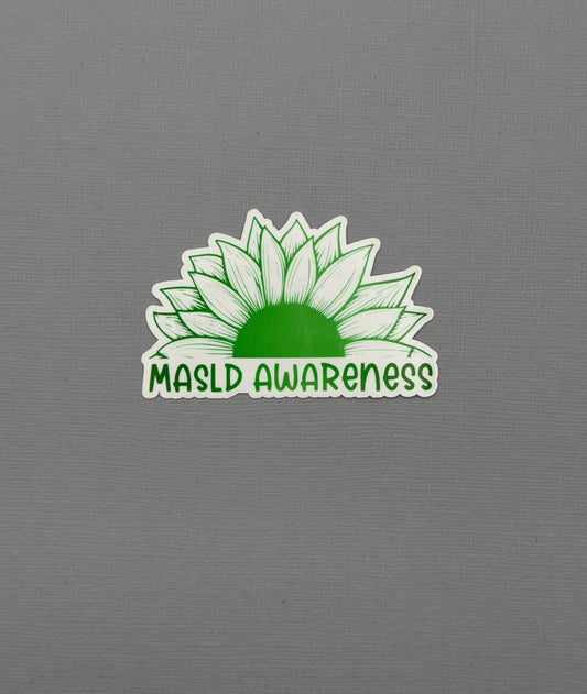 MASLD Awareness Sunflower Sticker or Magnet | Metabolic Dysfunction–Associated Steatotic Liver Disease