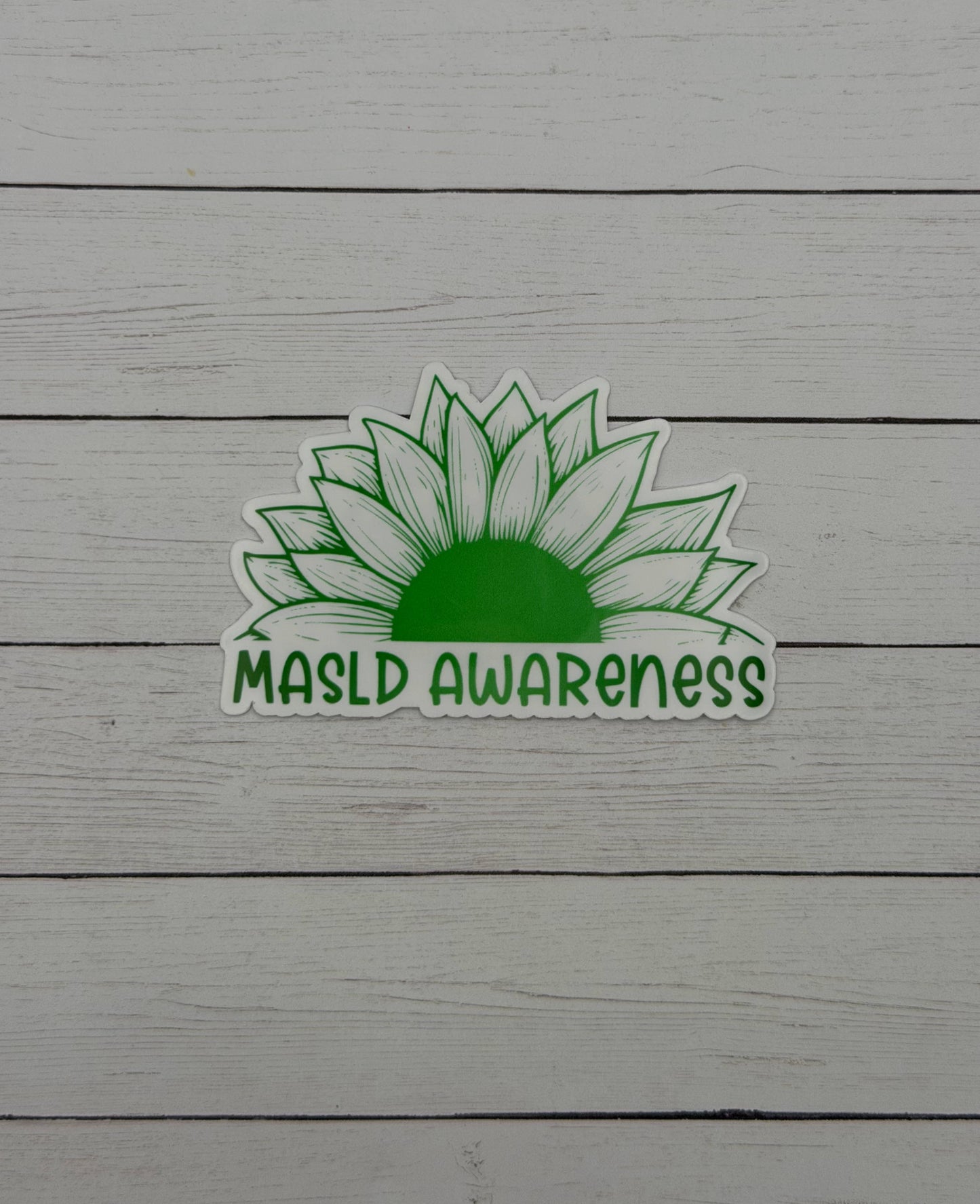 MASLD Awareness Sunflower Sticker or Magnet | Metabolic Dysfunction–Associated Steatotic Liver Disease