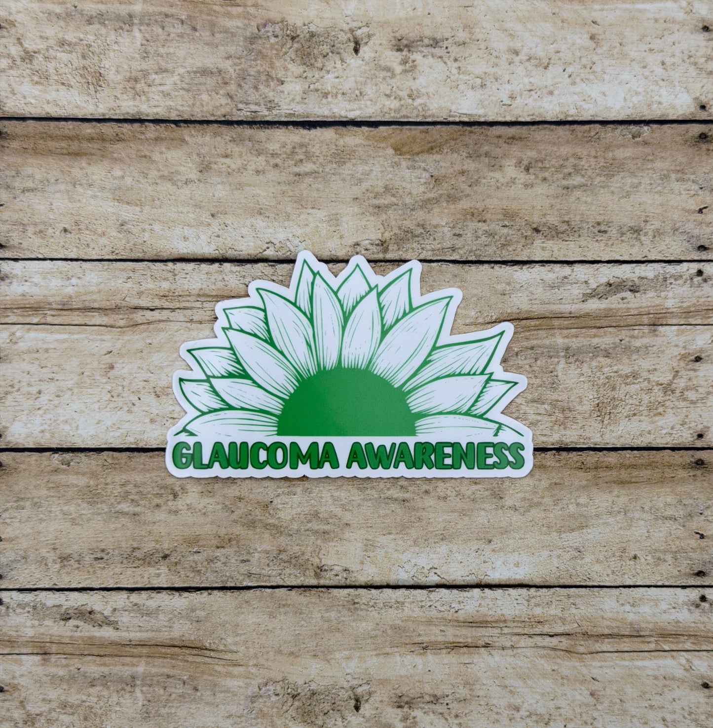 Glaucoma Awareness Sunflower Sticker