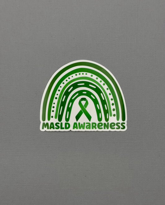 MASLD Awareness Rainbow Sticker or Magnet | Metabolic Dysfunction–Associated Steatotic Liver Disease