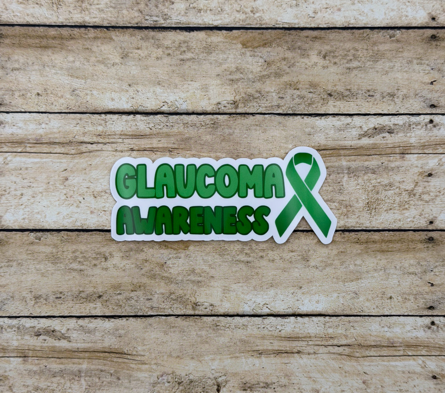 Glaucoma Awareness with Ribbon Sticker