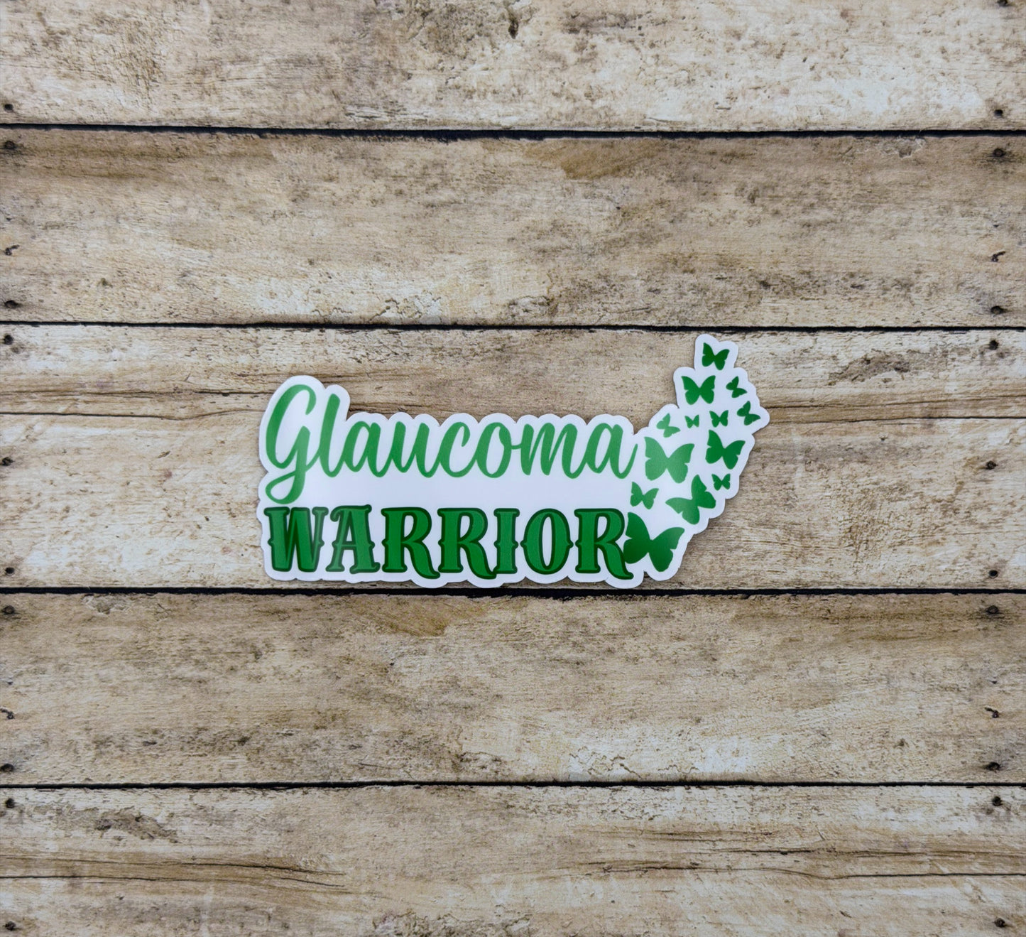 Glaucoma Warrior Butterflies Sticker