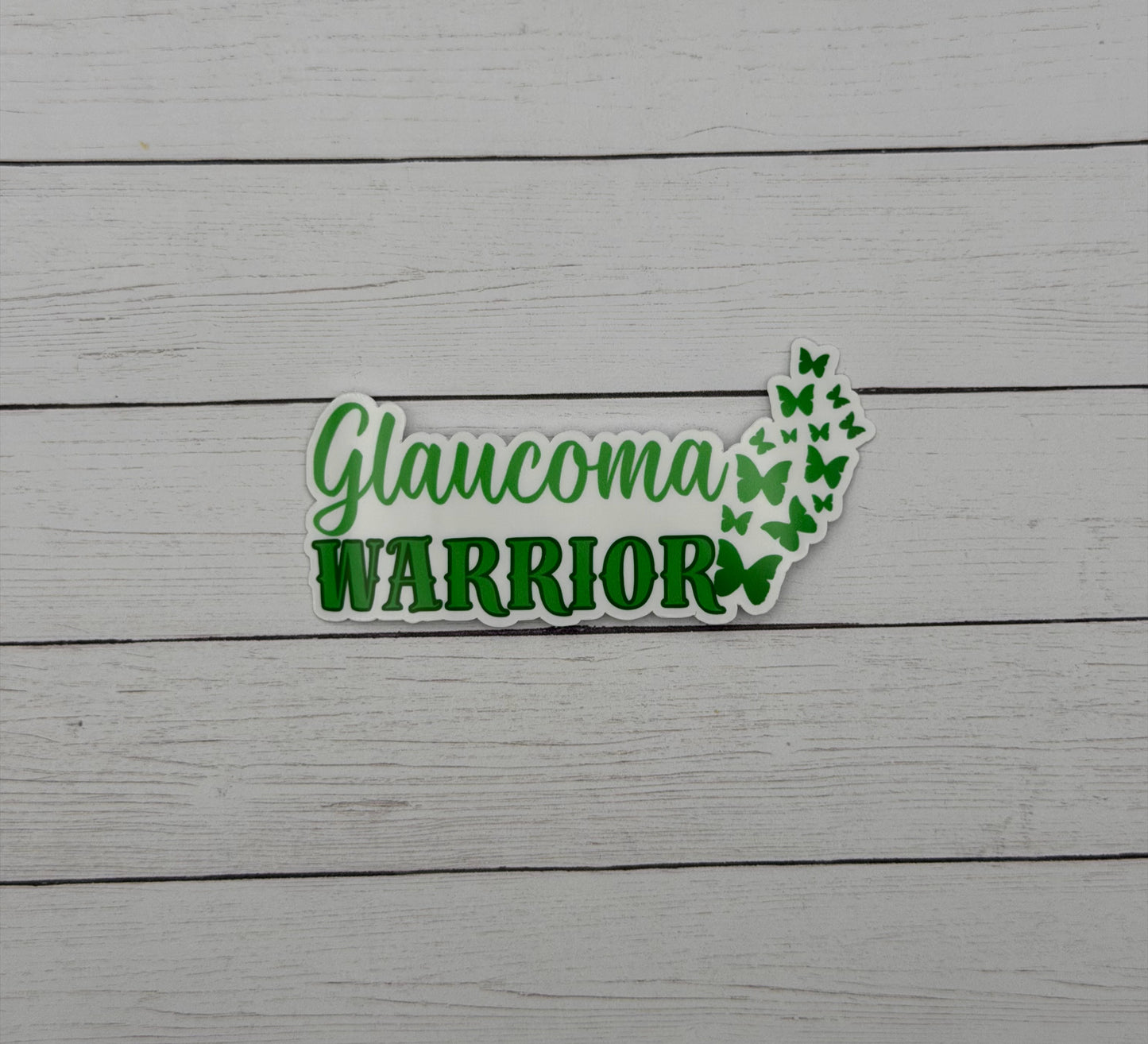 Glaucoma Warrior Butterflies Sticker