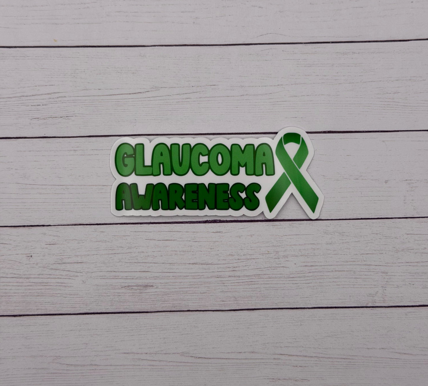 Glaucoma Awareness with Ribbon Sticker