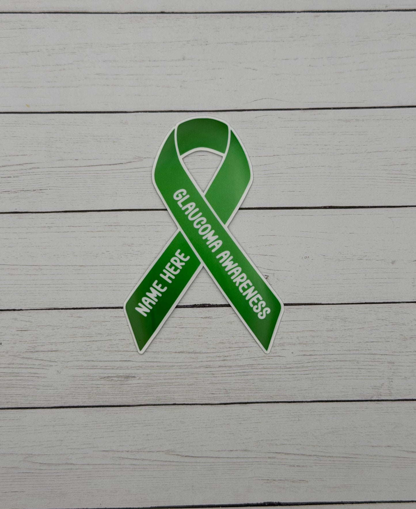 Glaucoma Awareness Custom Ribbon Sticker