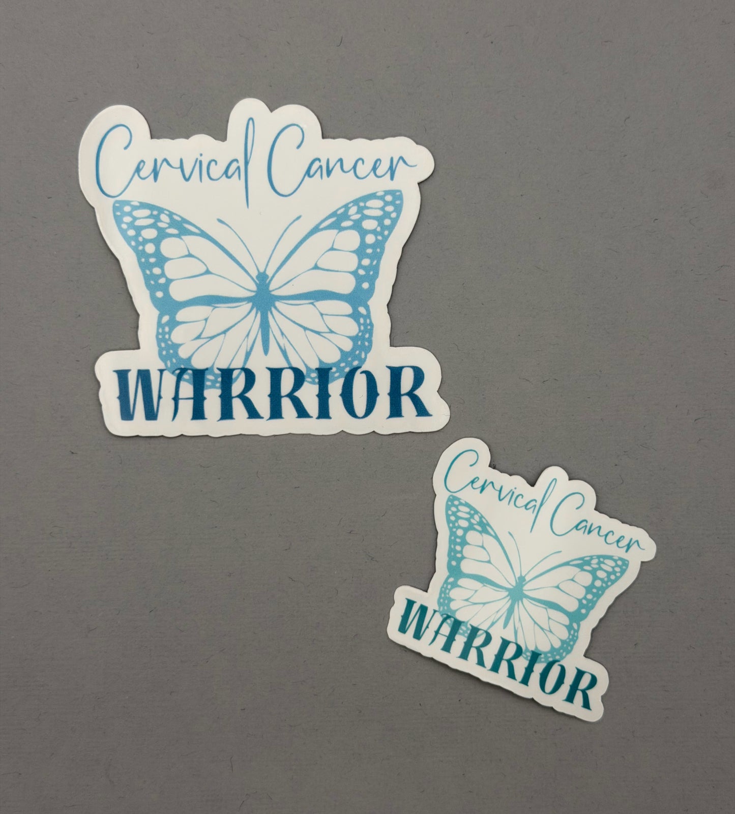 Cervical Cancer Warrior Butterfly Sticker