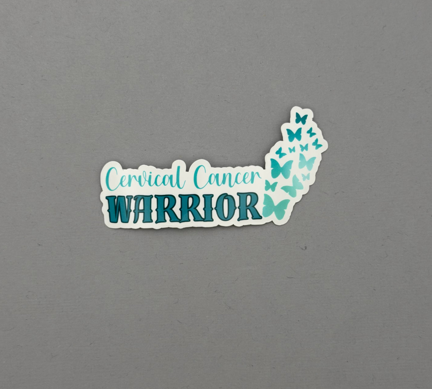 Cervical Cancer Warrior Butterflies Sticker