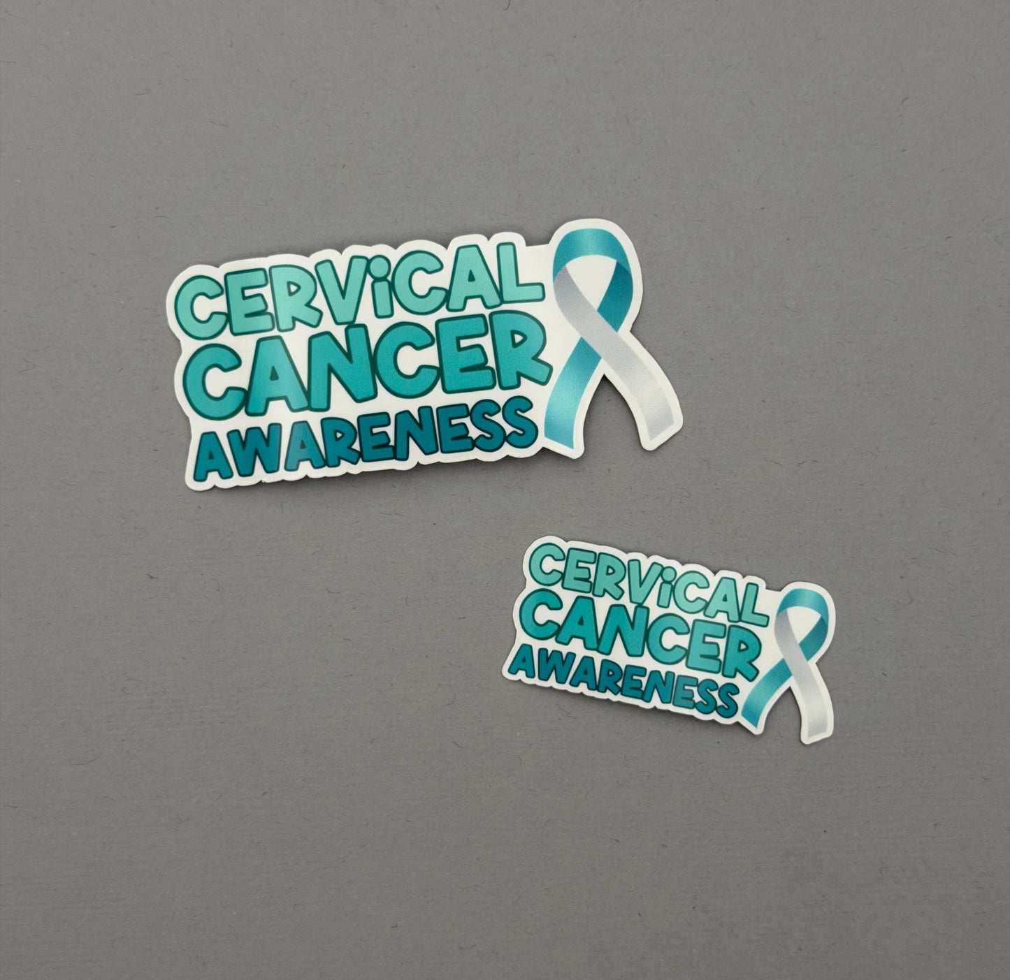 Cervical Cancer Awareness with Ribbon Sticker