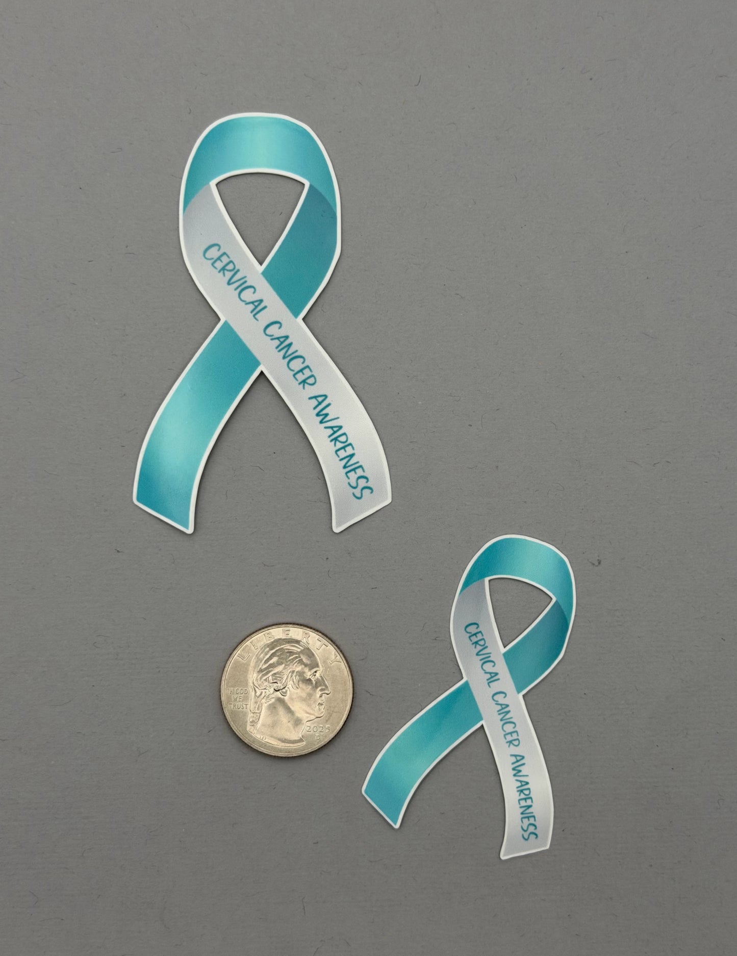 Cervical Cancer Awareness Ribbon Sticker