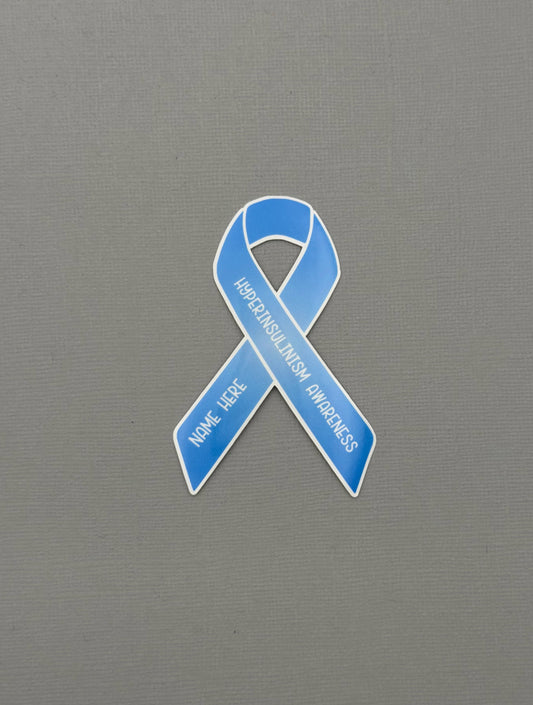 Hyperinsulinism Awareness Custom Ribbon Sticker or Magnet
