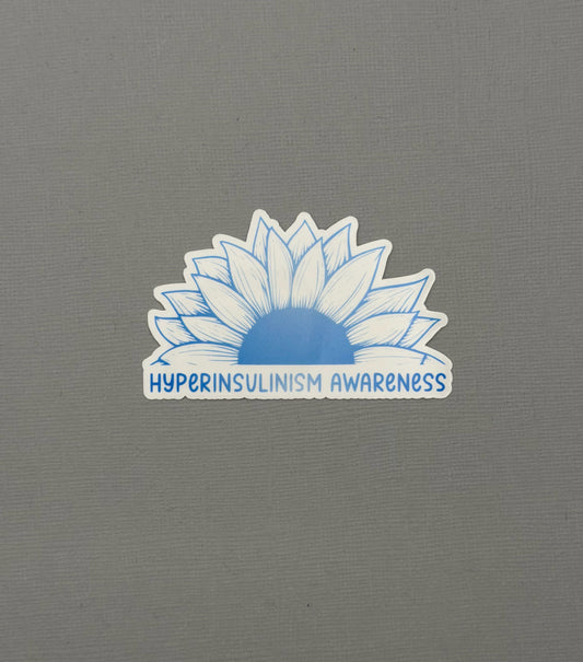Hyperinsulinism Awareness Sunflower Sticker or Magnet