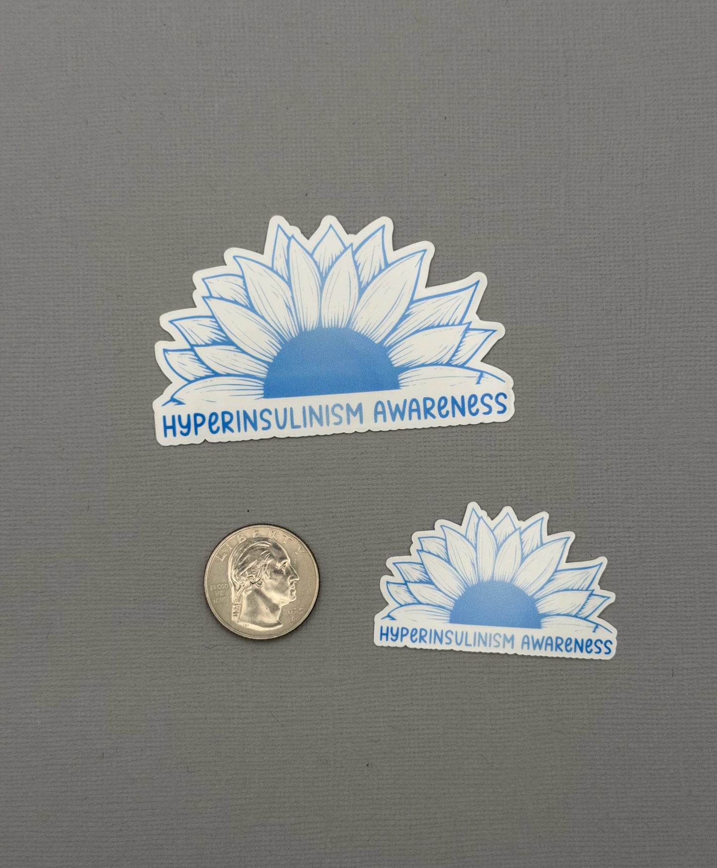 Hyperinsulinism Awareness Sunflower Sticker or Magnet