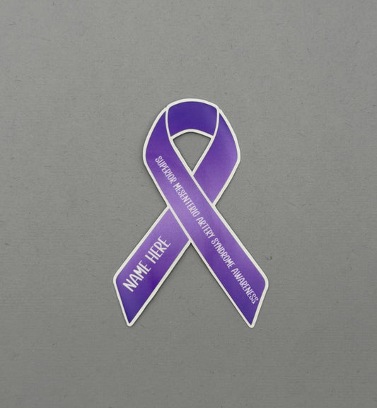 Superior Mesenteric Artery Syndrome Custom Ribbon Sticker