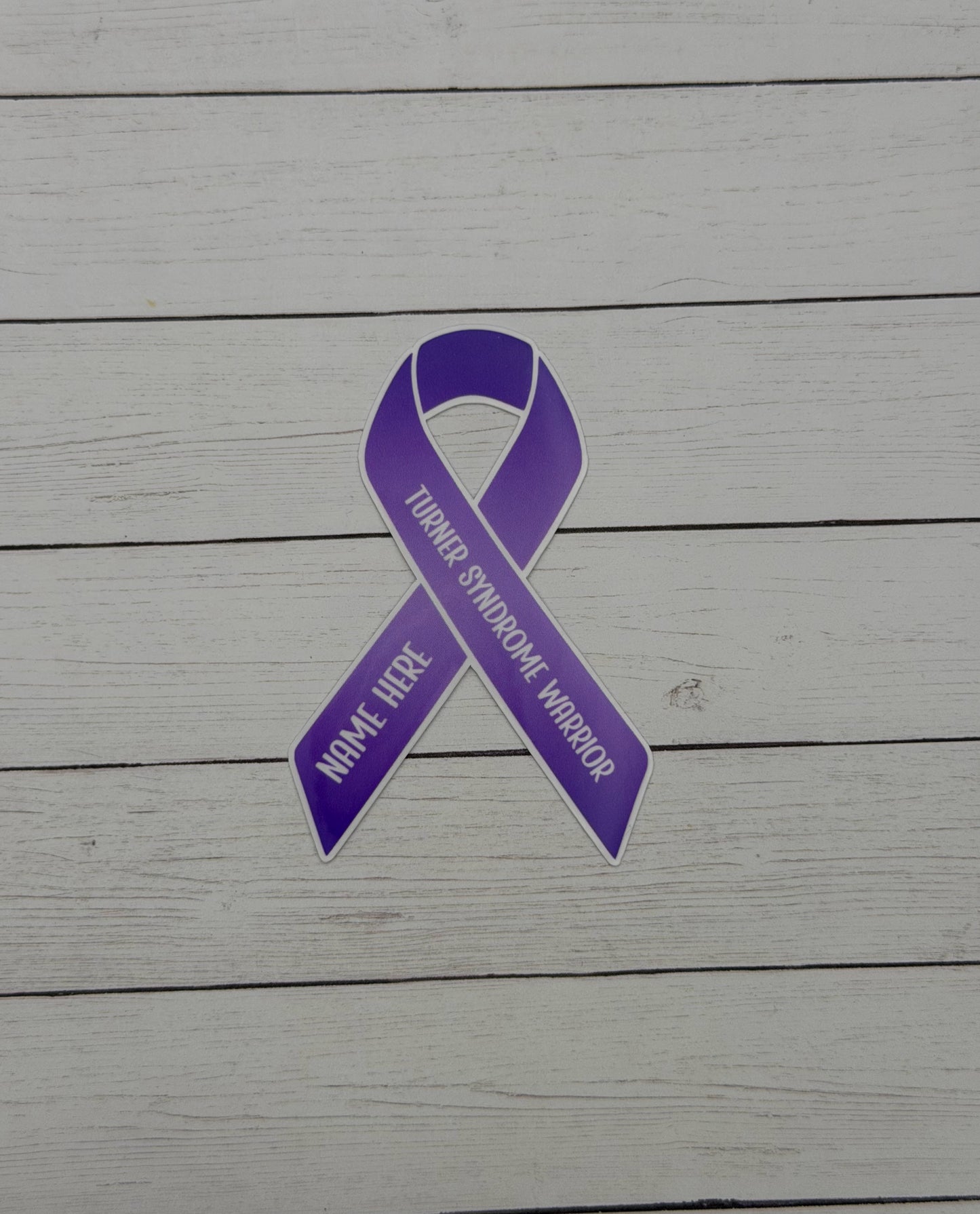 Turner Syndrome Warrior Custom Ribbon Sticker or Magnet