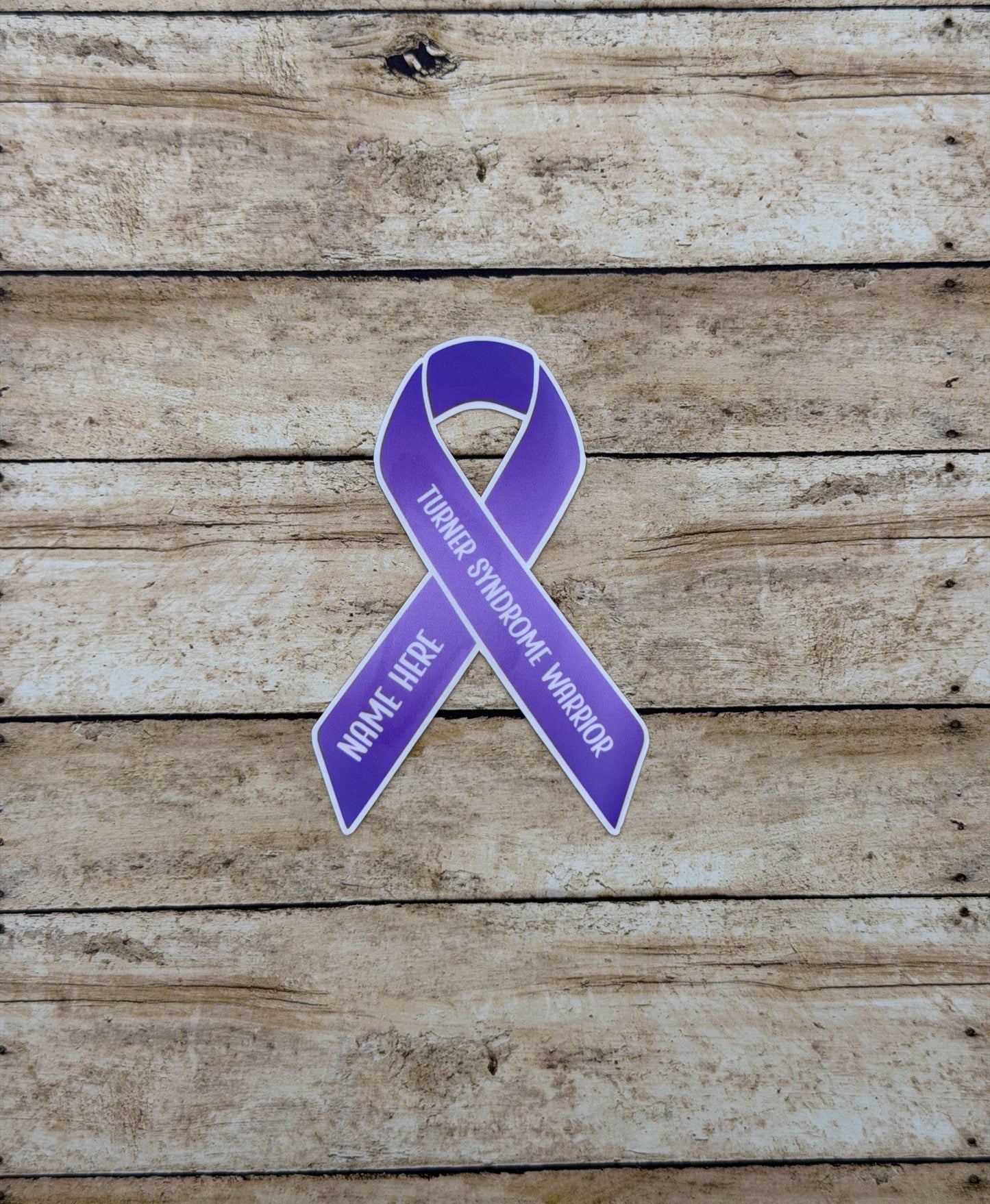 Turner Syndrome Warrior Custom Ribbon Sticker or Magnet