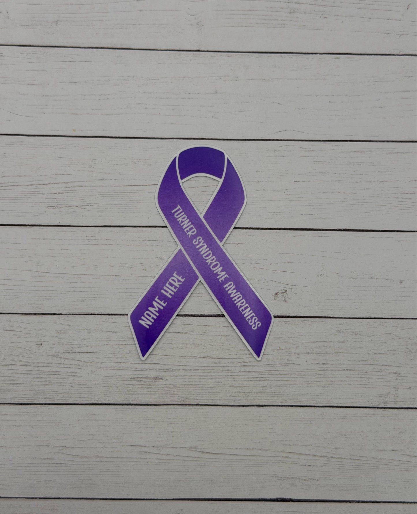 Turner Syndrome Awareness Custom Ribbon Sticker or Magnet