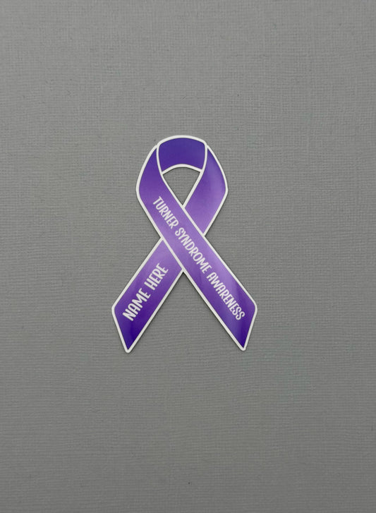 Turner Syndrome Awareness Custom Ribbon Sticker or Magnet