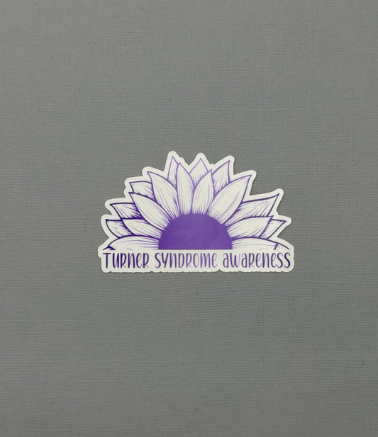 Turner Syndrome Awareness Sunflower Sticker or Magnet