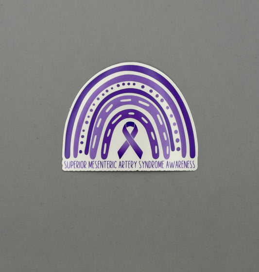 Superior Mesenteric Artery Syndrome Awareness Rainbow Sticker