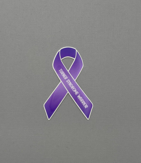 Turner Syndrome Warrior Ribbon Sticker or Magnet