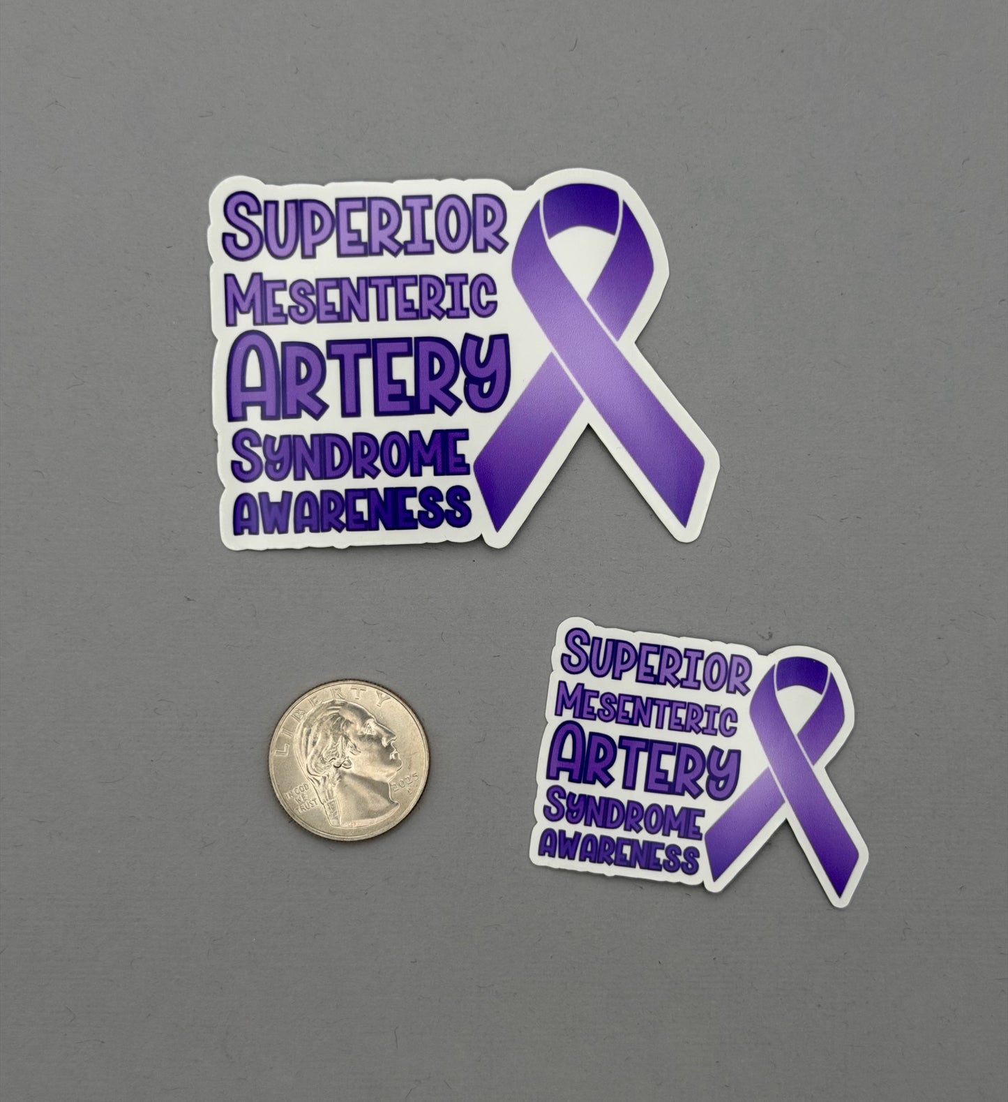 Superior Mesenteric Artery Syndrome Awareness with Ribbon Sticker
