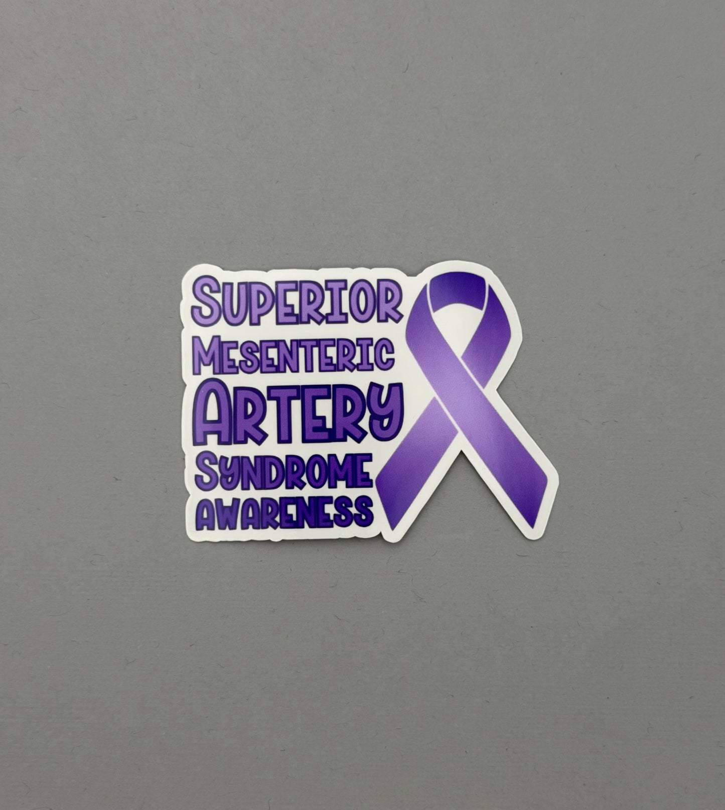 Superior Mesenteric Artery Syndrome Awareness with Ribbon Sticker