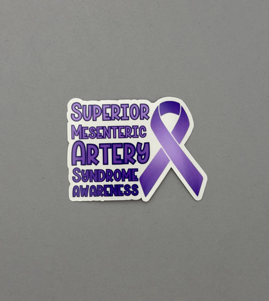 Superior Mesenteric Artery Syndrome Awareness with Ribbon Sticker