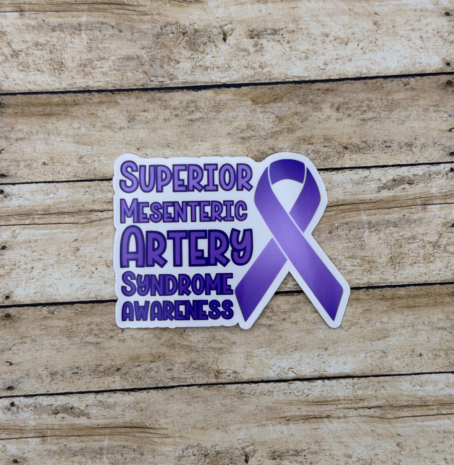 Superior Mesenteric Artery Syndrome Awareness with Ribbon Sticker