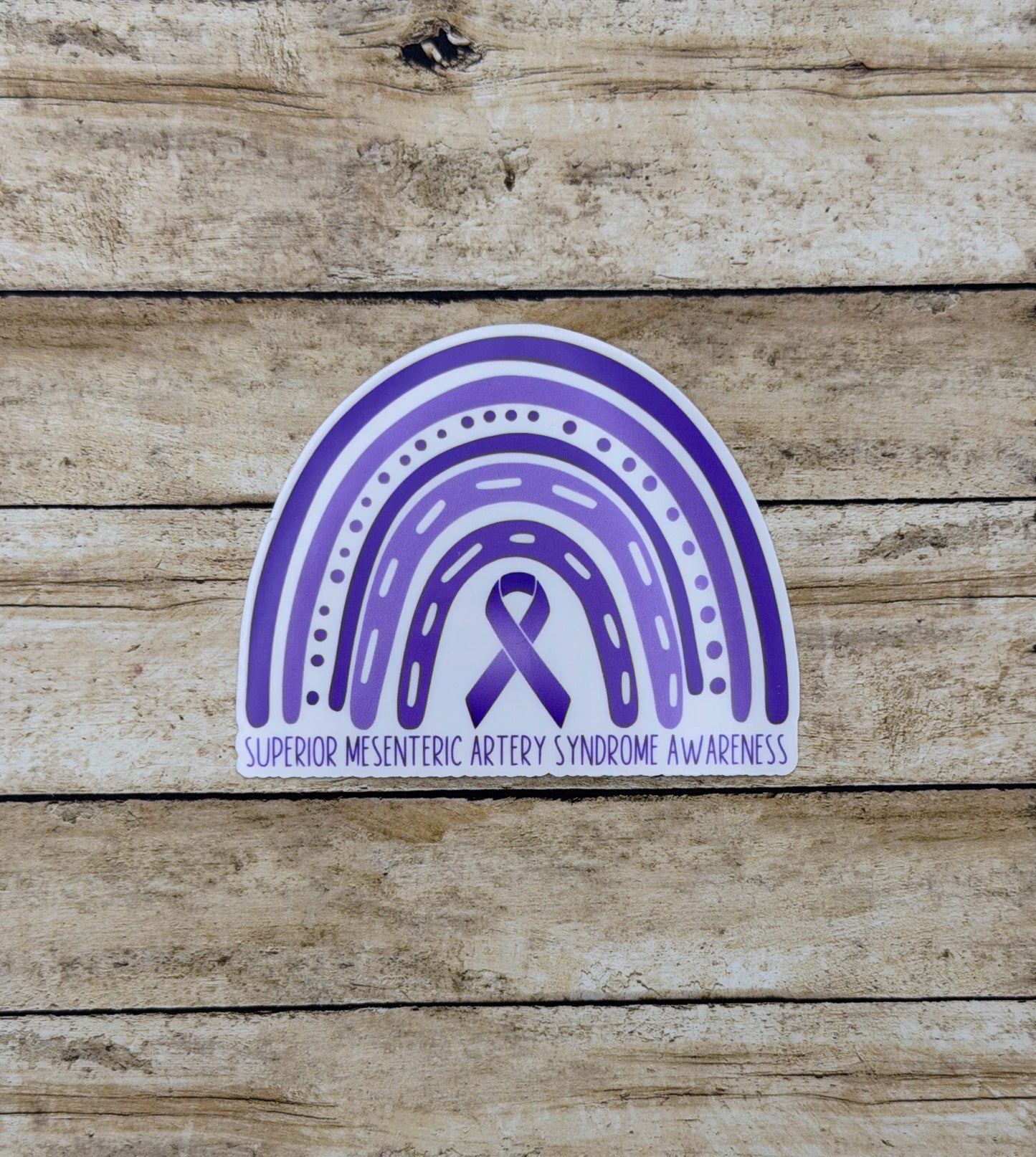 Superior Mesenteric Artery Syndrome Awareness Rainbow Sticker