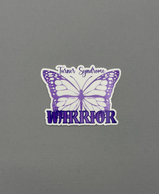 Turner Syndrome Warrior Butterfly Sticker or Magnet