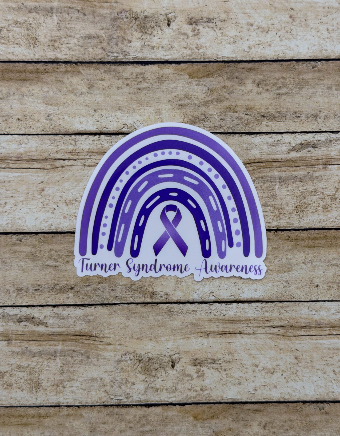 Turner Syndrome Awareness Rainbow Sticker or Magnet