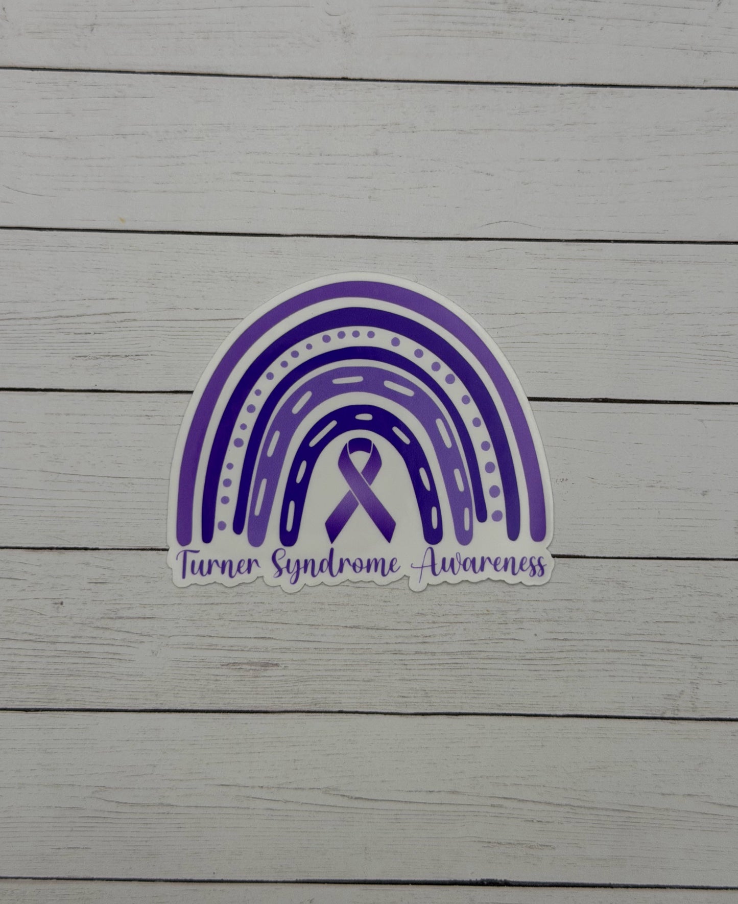 Turner Syndrome Awareness Rainbow Sticker or Magnet