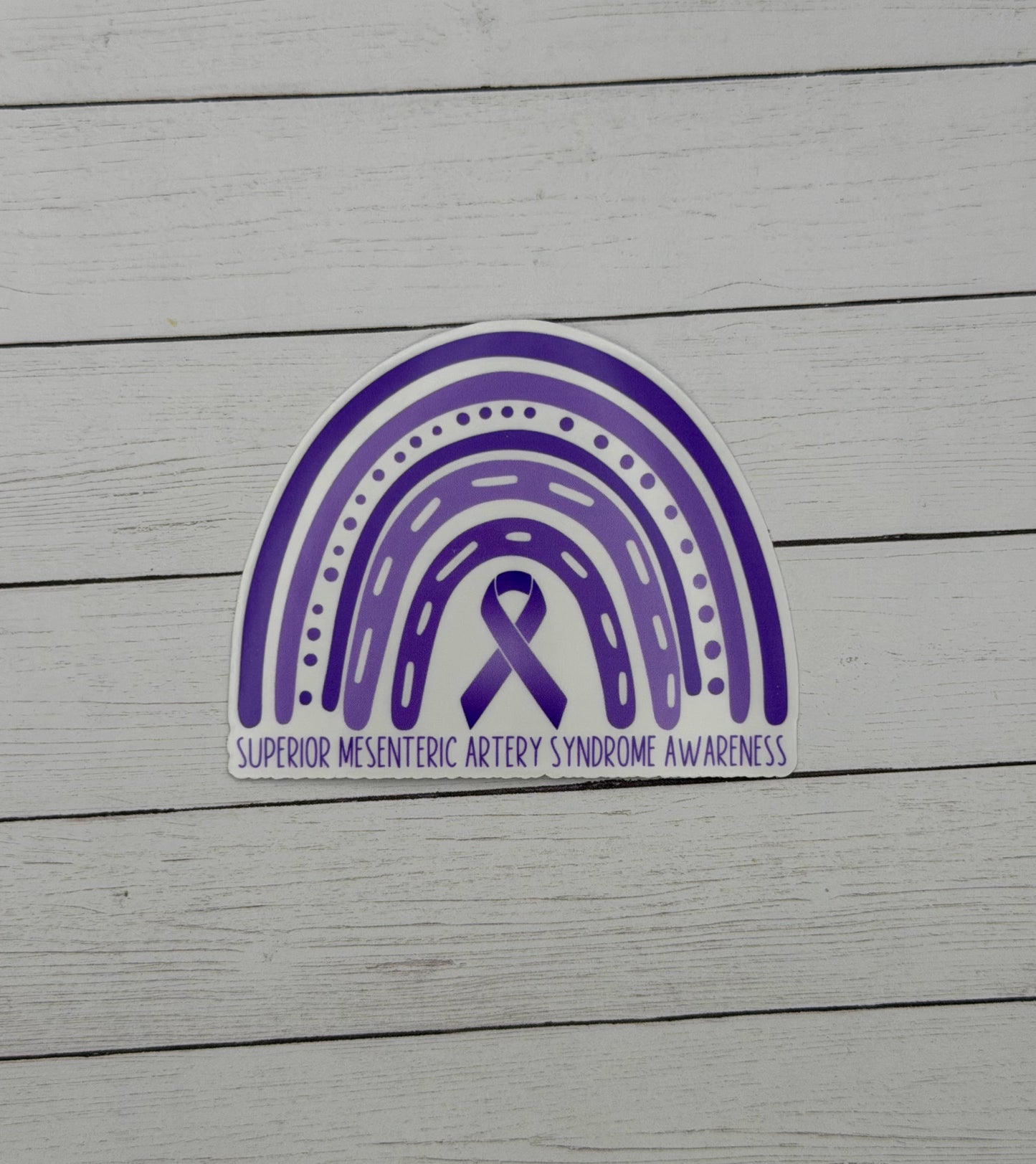 Superior Mesenteric Artery Syndrome Awareness Rainbow Sticker