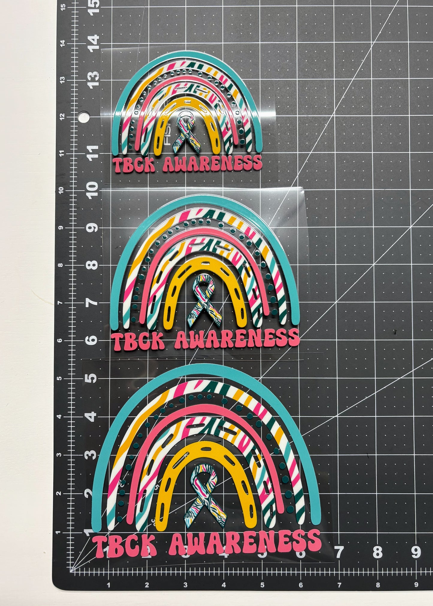 PCOS Awareness Rainbow Car Decal