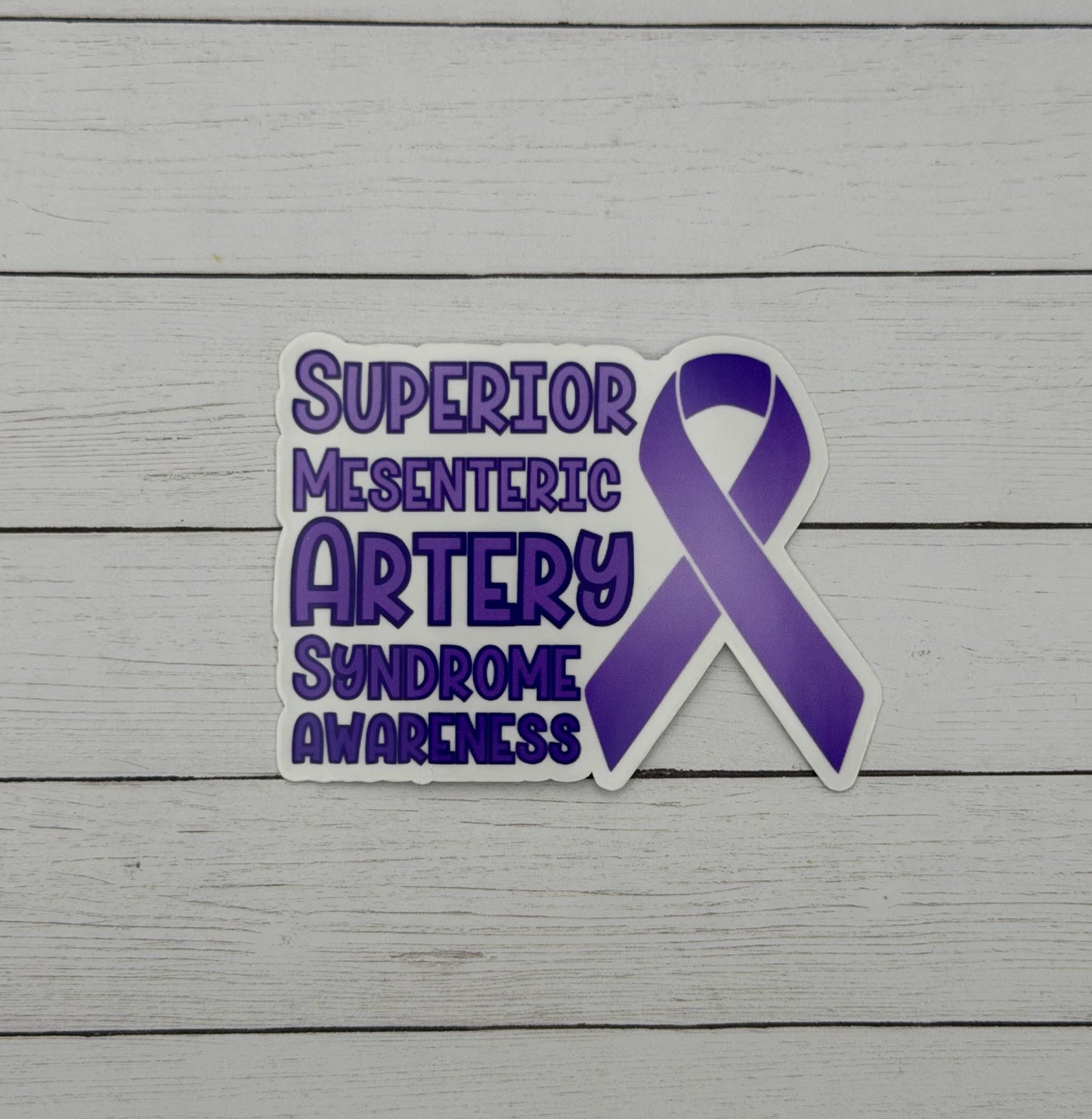 Superior Mesenteric Artery Syndrome Awareness with Ribbon Sticker