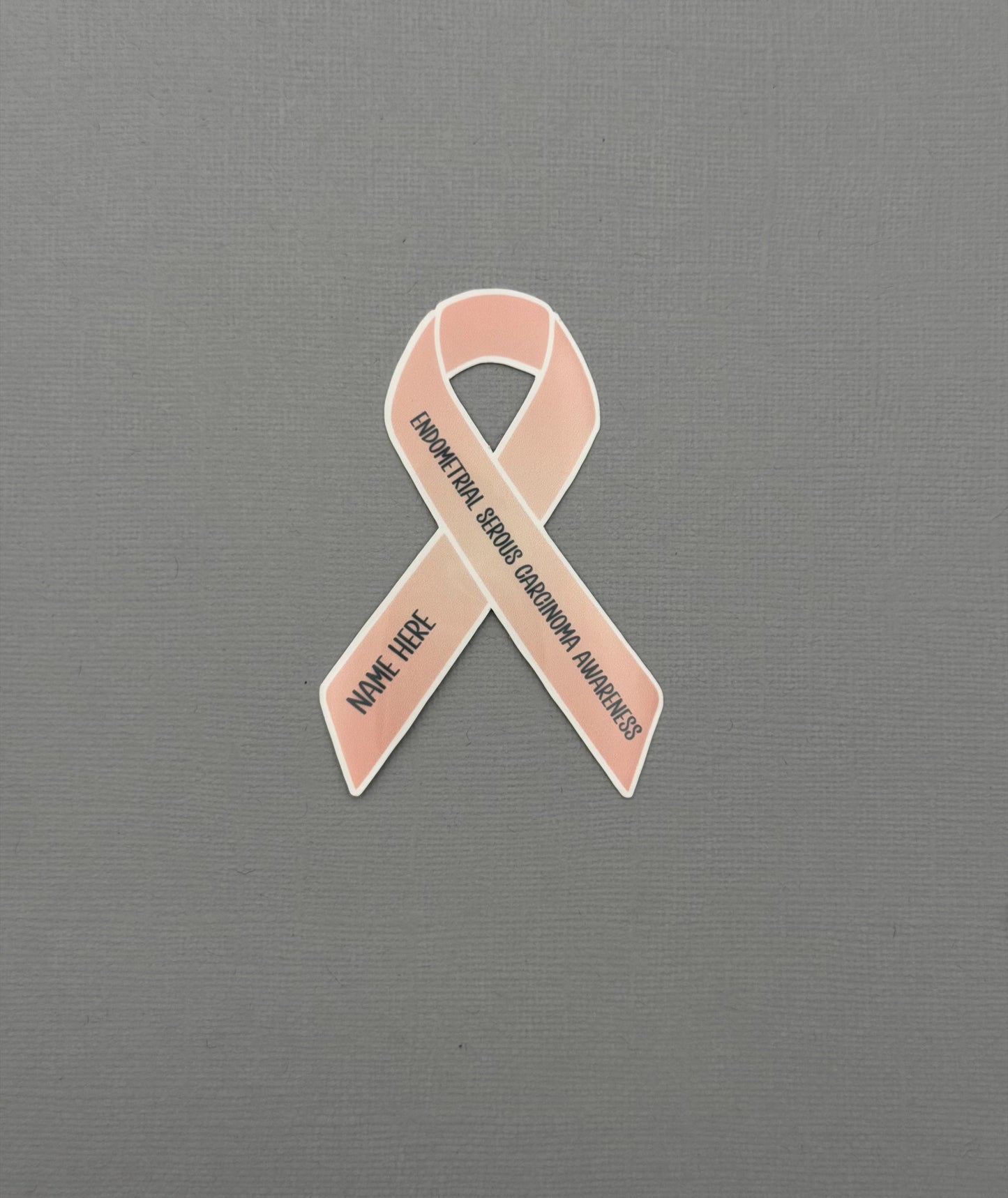 Endometrial Serous Carcinoma Awareness Custom Ribbon Sticker or Magnet