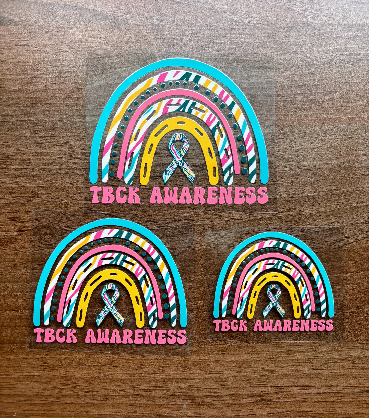 PCOS Awareness Rainbow Car Decal