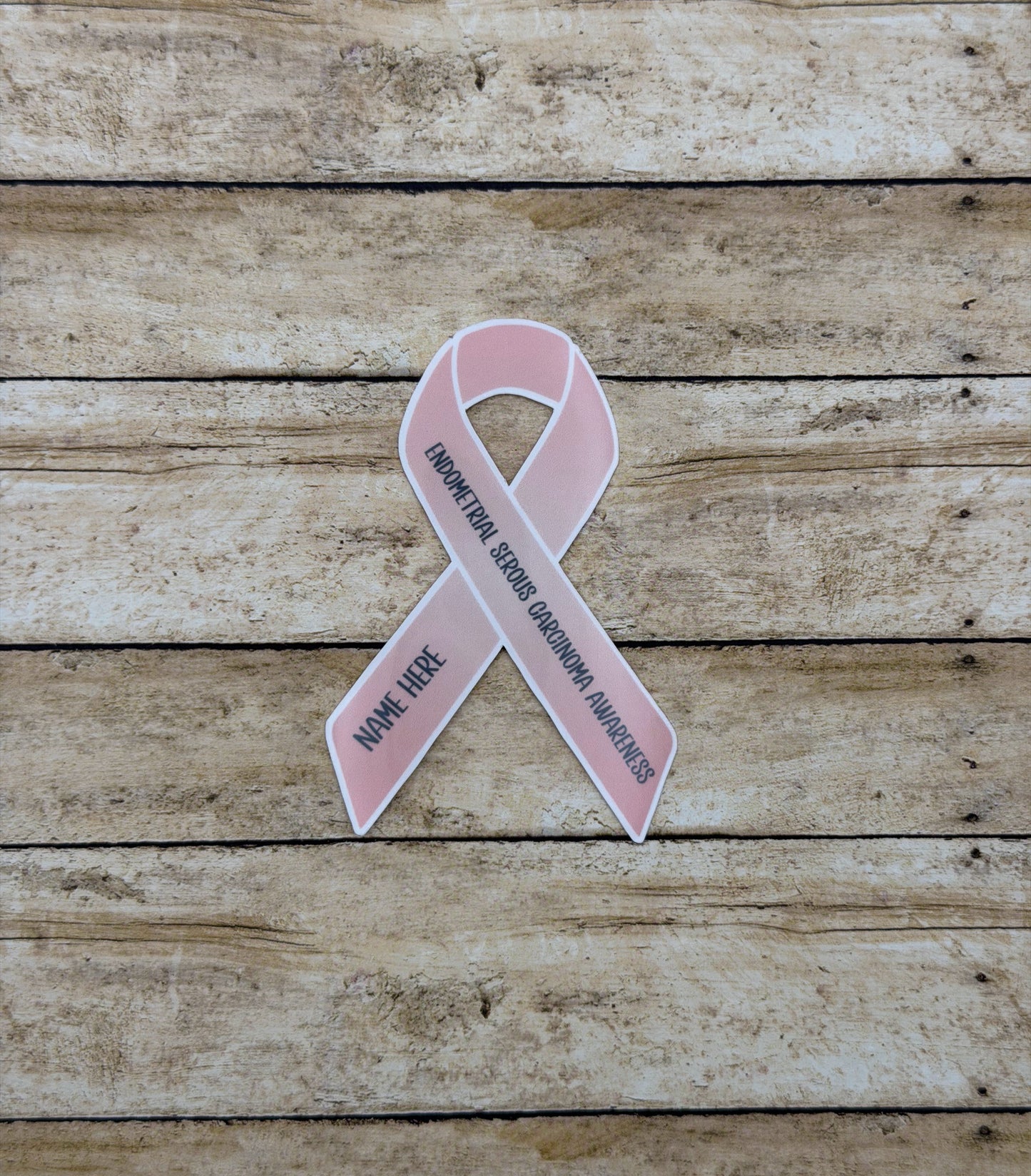 Endometrial Serous Carcinoma Awareness Custom Ribbon Sticker or Magnet