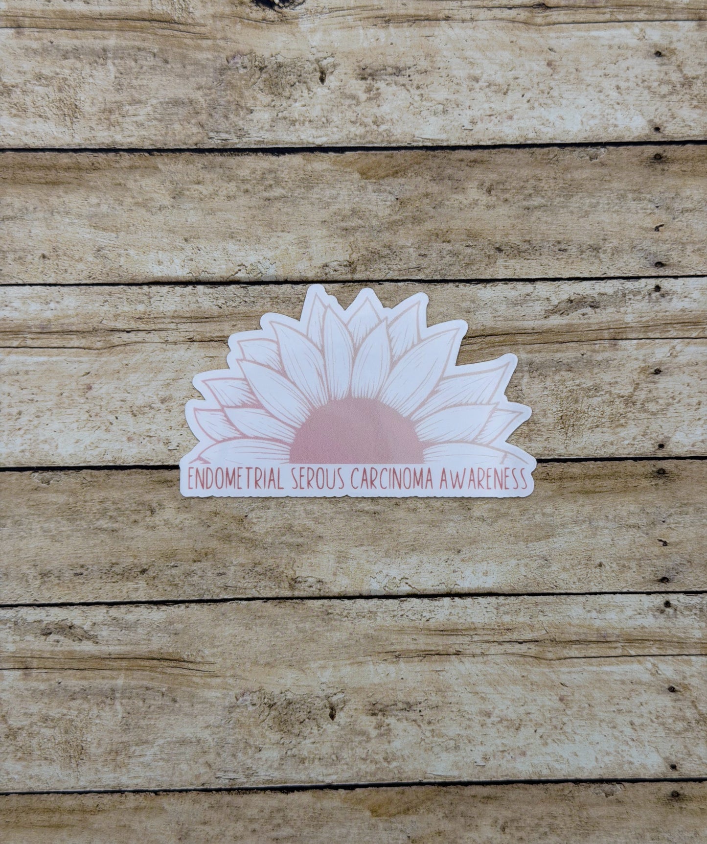 Endometrial Serous Carcinoma Awareness Sunflower Sticker or Magnet