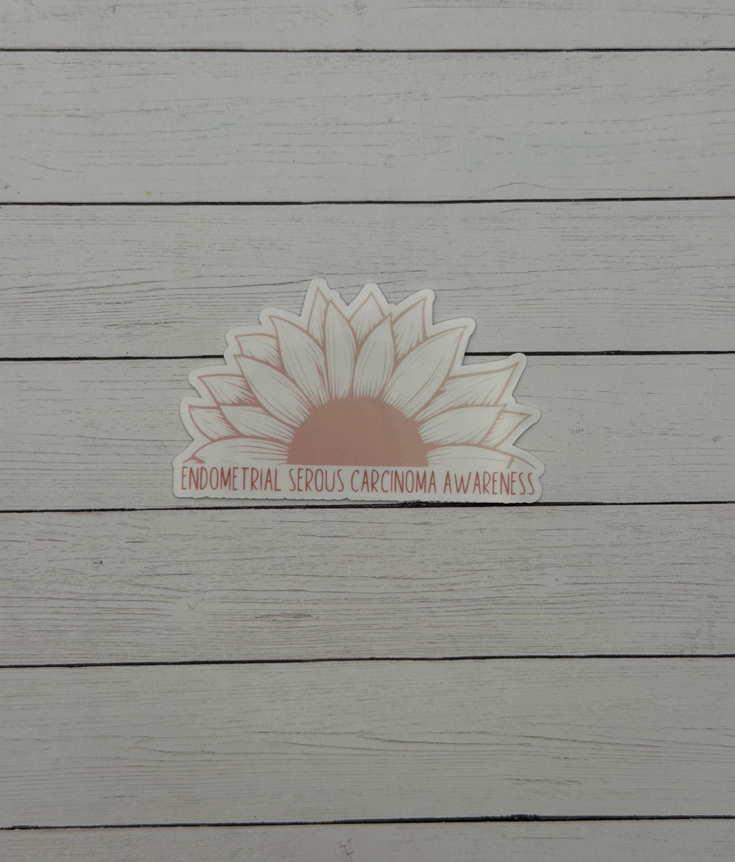 Endometrial Serous Carcinoma Awareness Sunflower Sticker or Magnet
