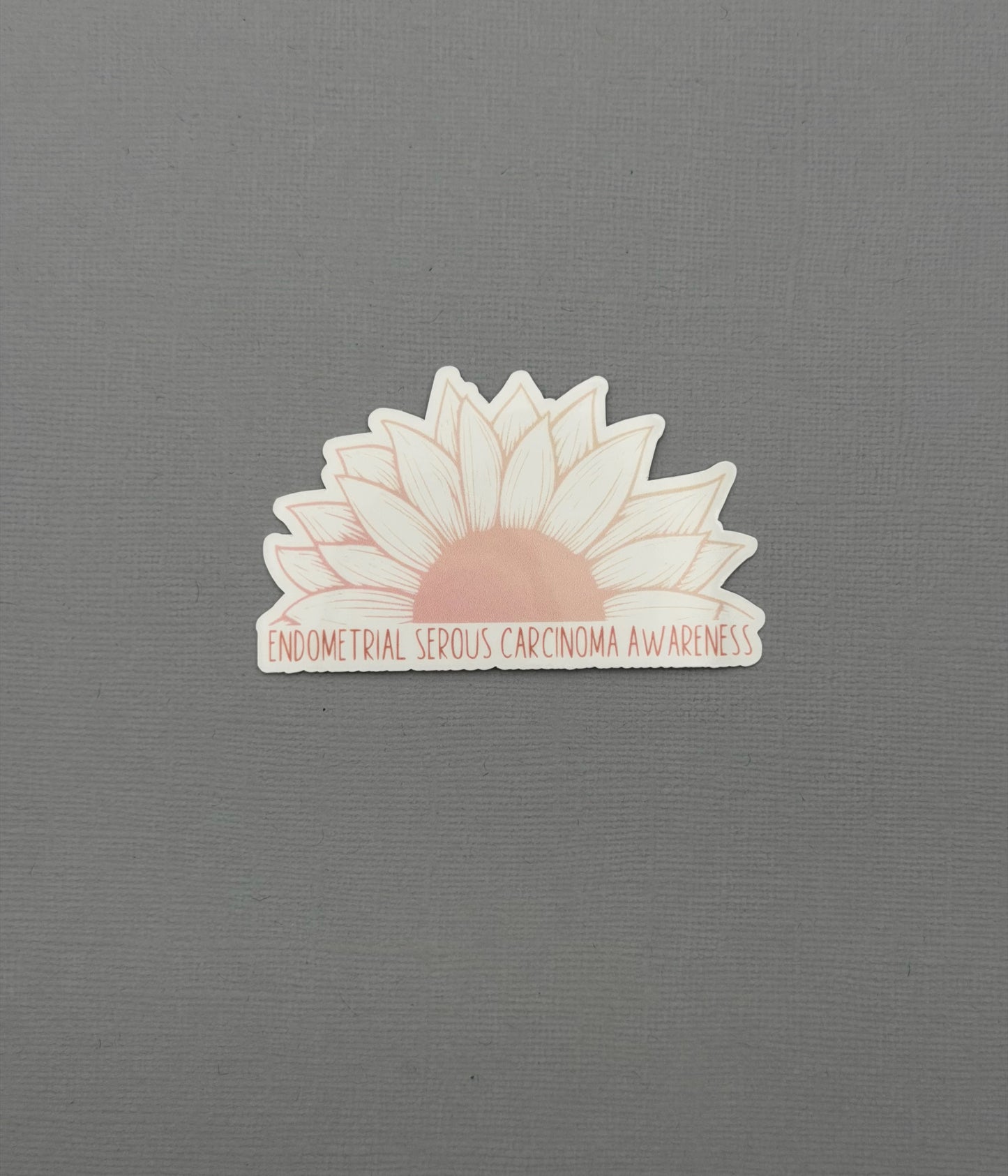 Endometrial Serous Carcinoma Awareness Sunflower Sticker or Magnet